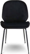 Liviza Stoel Vistar zwart velvet - Velvet - Rond Zwart - 82 cm , 49 cm , 62 cm