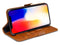 Dbramante1928 iPhone XS Max - Flip cover - Magneetsluiting en ruimte voor pasjes - Cognac