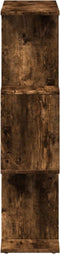 vidaXL - Kamerscherm - / - boekenkast - 3-laags - 70x24x97 - cm - hout - gerookt - eik