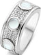 TI SENTO Ring 12131MW - Zilveren dames ring - Gerhodineerd - Maat 54