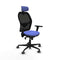 Jorquera Piqueras y Crespo 3D036G2 - Bureaustoel met hoofdsteun - Verstelbare hoogte ademend - Licht Blauw