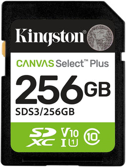 Kingston Canvas Select Plus Gen. 3 - SDXC 256GB - UHS-I tot 150MB/s - Class 10