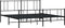 vidaXL - Bedframe - met - hoofd- - en - voeteneinde - metaal - zwart - 183x213 - cm