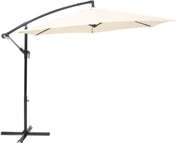 Brixy Zweefparasol - 300CM - Waterdicht - Verstelbare Hoogte - Creme
