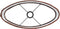 Light&living Kap ovaal recht smal 45-21-32 cm OSIRE bordeaux