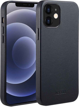 Accezz iPhone 12 Pro / 12 - Back Cover - MagSafe Leather - Onyx Black