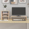 vidaXL - Monitorstandaard - 81x20x30 - cm - massief - grenenhout - grijs