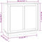vidaXL - Dressoir - 80x34x75 - cm - bewerkt - hout - bruin - eikenkleur