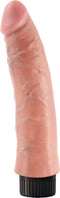 Pipedream King Cock Vibrerende Realistische Dildo met Zuignap en Compatibel en Buigbaar - 18 cm - beige