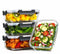 Five Stars® Glazen Vershoudbakjes - 1040 ml - Luchtdicht - Set van 4 (4 stuks)