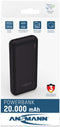 Ansmann PB212 - Powerbank 20000 mAh - 2 USB-poorten - Zwart
