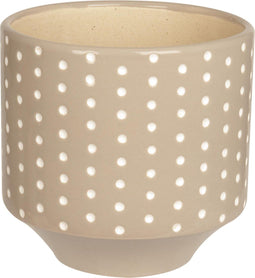 Pt Dots - Plantenpot - Warm grey met stippen patroon - Ø19 cm x H20 cm