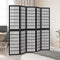 vidaXL - Kamerscherm - met - 5 - panelen - massief - paulowniahout - zwart