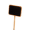 Houten prijssteker zwart krijtbord schrijfvlak 7x5cm 10 stuks