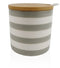 Suikerpot Versa Grijs Keramisch Dolomite 8 x 8 x 8 cm Strepen Cirkelvormig