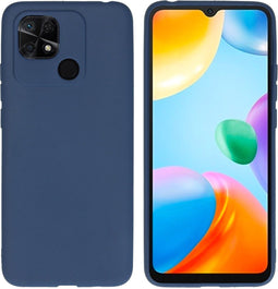 iMoshion Hoesje Geschikt voor Xiaomi Redmi 10C Hoesje Siliconen - iMoshion Color Backcover - Donkerblauw