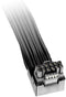 be quiet! 12V-2x6 / 12VHPWR 90° Reversed-kabel - Stroomkabel - 70 cm - Zwart