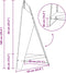vidaXL - Vuurplaats - Piramide - Zwart - 58x36x100 - cm - Staal