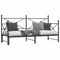 vidaXL - Slaapbank - met - onderschuifbed - zonder - matras - 75x190cm - staal - zwart