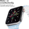 imoshion Siliconen magnetisch bandje - Geschikt voor Apple Watch 1, 2, 3, 4, 5, 6, 7, 8, 9, 10 (42 mm), SE - 38/40/41 mm - Blauw & Wit - One Size