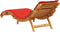 vidaXL - Ligbed - met - kussen - massief - acaciahout - rood
