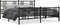 vidaXL - Bedframe - met - voetbord - zonder - matras - metaal - zwart - 180x200 - cm