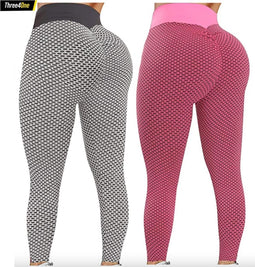 Three4One Legging - Sportlegging dames - Compressie & Scrunch butt effect - Grijs & Roze (2 stuks)