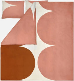 Marimekko - Harka - dekbedovertrek - Katoen - Beige Roze - 240x220cm