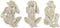 Decoratieve figuren Home ESPRIT Gouden Aap Tropisch 21 x 17 x 25 cm (3 Stuks)