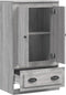 vidaXL - Hoge - kast - 60x35,5x103,5 - cm - bewerkt - hout - grijs - sonoma - eikenkleur