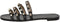 GUESS Cevan - Slippers - 4 bandjes met steentjes - Zwart