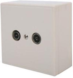 Skytronic 122223 Antennecontactdoos Wit