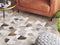 VARTO - Patchwork vloerkleed - Beige - 140 x 200 cm - Koeienhuid leer