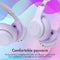imoshion Kinder Koptelefoon met LED Verlichting - Met Decibelbegrenzer - Bluetooth Koptelefoon Kinderen - Draadloze Over-Ear Hoofdtelefoon - Lavender Lilac