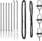 vidaXL - Hekpalen - met - Piek - 7 - stuks - Ø32 - mm - 170 - cm - Gegalvaniseerd - Staal