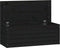 vidaXL - Opbergbox - zwart - 89x36,5x33 - cm - massief - grenenhout