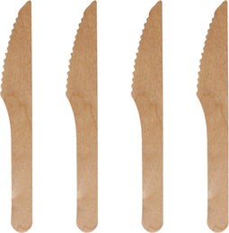 DEPA® Mes - hout - 165mm - naturel - 100 stuks