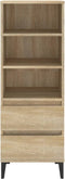 vidaXL - Hoge - kast - 40x36x110 - cm - bewerkt - hout - sonoma - eiken