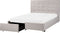 ROCHELLE - Bed opbergruimte - Lichtgrijs - 140 x 200 cm - Polyester