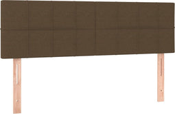 vidaXL - Hoofdborden - 2 - st - 72x5x78/88 - cm - stof - donkerbruin
