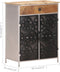 vidaXL - Dressoir - 60x35x75 - cm - ruw - mangohout - en - ijzer