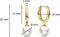 TI SENTO Dames Oorbellen - 925 zilver - Parel met geel verguld - 7939YP