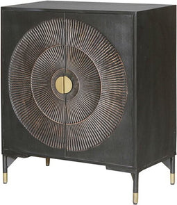 Opbergkast Sun Laag 2 deurs massief mangohout Mysons 80x41x95 cm - Compacte kast - Klein dressoir - Halkastje