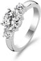 TI SENTO Ring 1797ZI - Zilveren dames ring - Maat 54 - Wit zirkonia