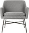 DKD Home Decor - Leunstoel - Scandi ontwerp - Zwart Lichtgrijs Metaal 66 x 62 x 76,5 cm
