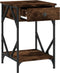 vidaXL - Nachtkastjes - 2 - st - 40x42x60 - cm - bewerkt - hout - gerookt - eikenkleurig