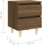 vidaXL - Nachtkastjes - 2 - st - met - houten - poten - 40x35x50 - cm - bruineikenkleur