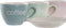 Set van 6 kopjes met schotel DKD Home Decor Blauw Roze Groen Keramiek (150 ml)