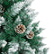 vidaXL - Kerstboom - met - echt - hout - en - sneeuw - smal - 150 - cm - groen