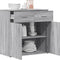 vidaXL - Dressoir - 79x38x80 - cm - bewerkt - hout - grijs - sonoma